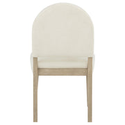 Lucaire Curved High Back Upholstered Dining Chair Cream (Set of 2) - 105966