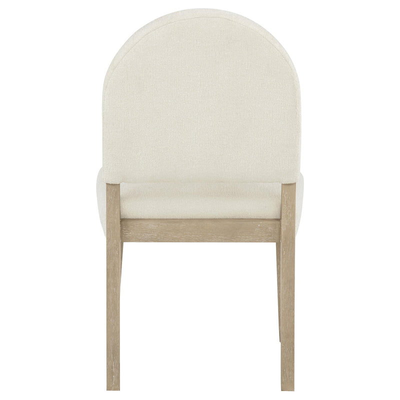 Lucaire Curved High Back Upholstered Dining Chair Cream (Set of 2) - 105966