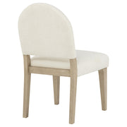 Lucaire Curved High Back Upholstered Dining Chair Cream (Set of 2) - 105966