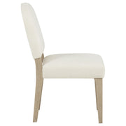 Lucaire Curved High Back Upholstered Dining Chair Cream (Set of 2) - 105966