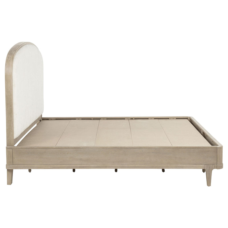 Lucaire Eastern King Upholstered Panel Bed Sandstone - 225181KE