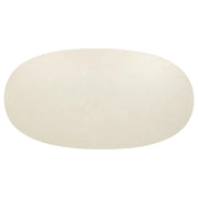 Lucaire Oval Cultured Marble Top Coffee Table Honed Cream and Sandstone - 706748