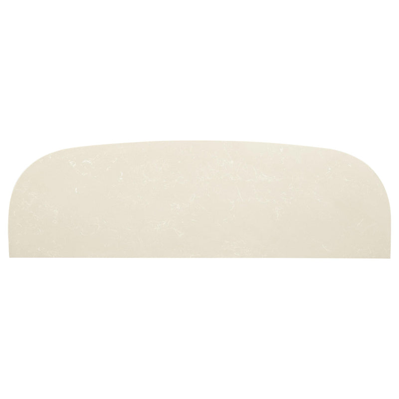 Lucaire Oval Cultured Marble Top Console Table Honed Cream and Sandstone - 706749