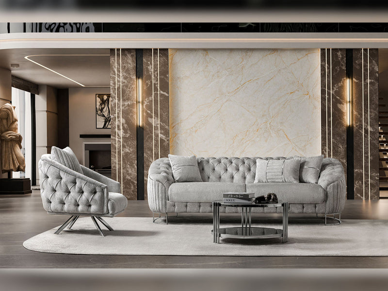 Lucas 3-pieces (Sofa & Loveseat & Chair) Livingroom Set in Beige - 200-ST-LUC-TURKO276-321
