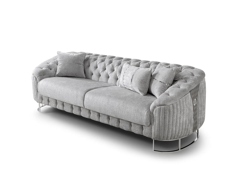 Lucas 3-pieces (Sofa & Loveseat & Chair) Livingroom Set in Grey - 200-ST-LUC-HENRY04-321