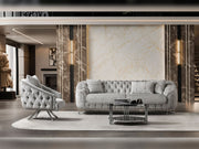 Lucas 3-pieces (Sofa & Loveseat & Chair) Livingroom Set in Grey - 200-ST-LUC-HENRY04-321