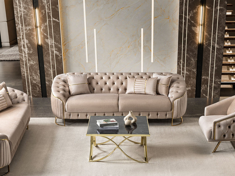 Lucas 3-pieces (Sofa & Loveseat & Chair) Livingroom Set in Grey - 200-ST-LUC-HENRY04-321