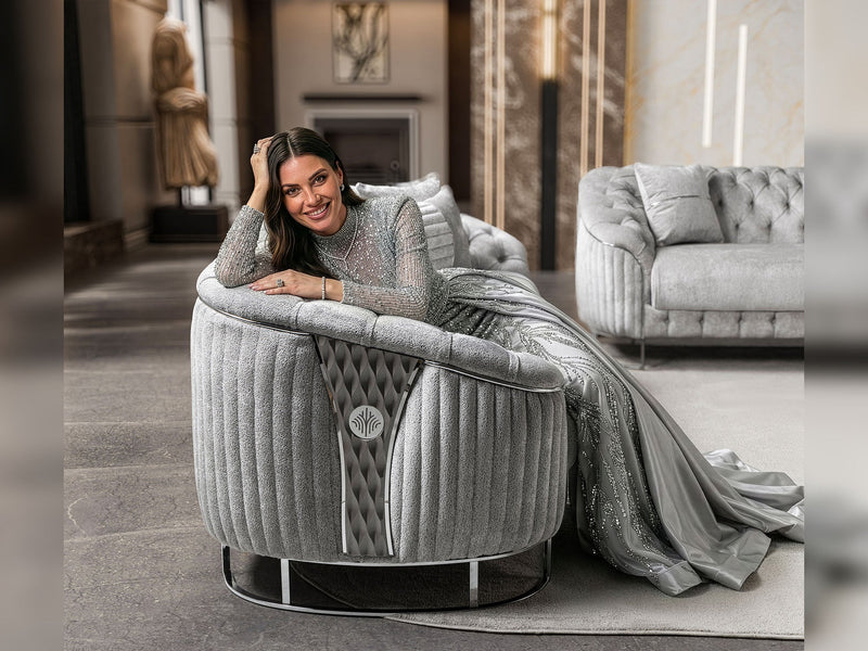 Lucas 3-pieces (Sofa & Loveseat & Chair) Livingroom Set in Grey - 200-ST-LUC-HENRY04-321
