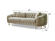 Lucas 89" Wide Tufted Sofa - Gate FurnitureSofas