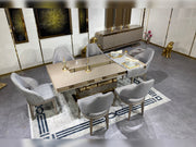 Lucas Diningroom (Consol With Mirror & Dining Table & 6 Dining Chair) - 200-MUM-LUC-DT-6-SET