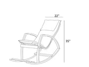 Lucas Rocking Chair Fume in Green - 701-ROC-GRE
