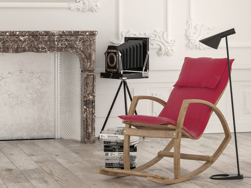 Lucas Rocking Chair Fume in Red - 701-ROC-RED