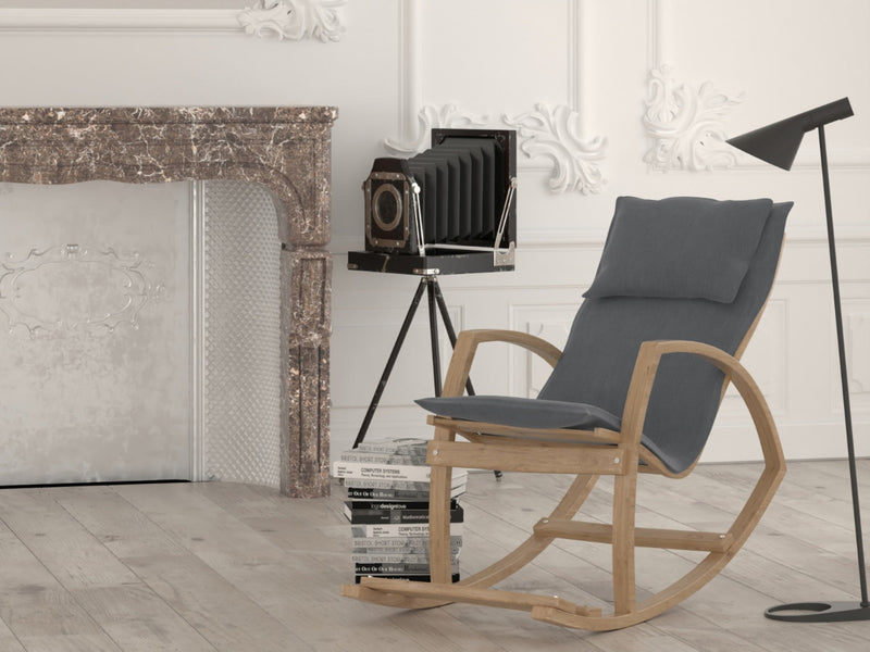 Lucas Rocking Chair Fume in Red - 701-ROC-RED