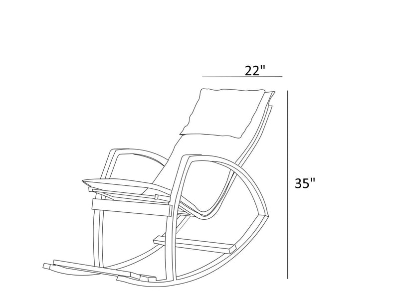 Lucas Rocking Chair Fume in Red - 701-ROC-RED