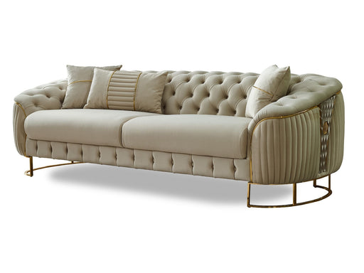 Lucas Stationary Sofa Cream in Cream - 101-LUC-LV938-3