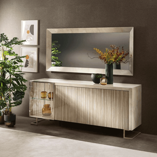 Luce 4 Door Buffet w/ Mirror SET - p13213