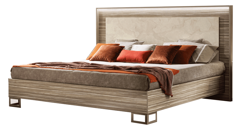 Luce King size bed w/Wooden headboard - i38236