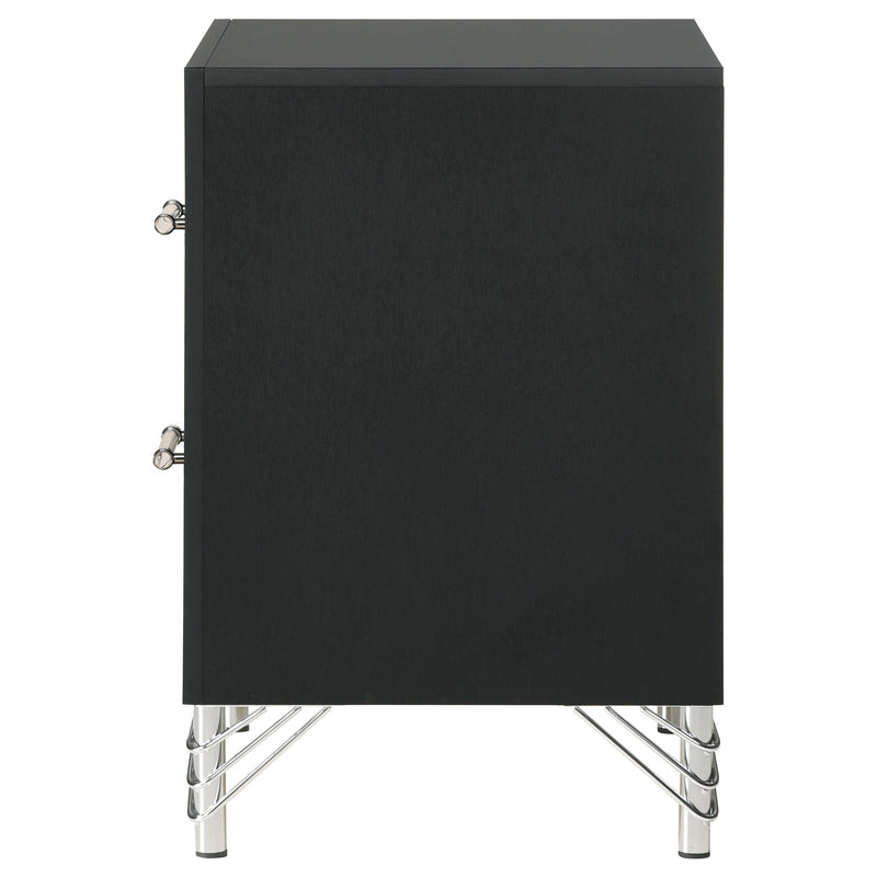 Lucia 2-drawer Nightstand Bedside Table Black - 224992