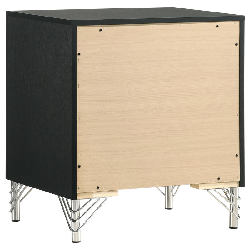 Lucia 2-drawer Nightstand Bedside Table Black - 224992