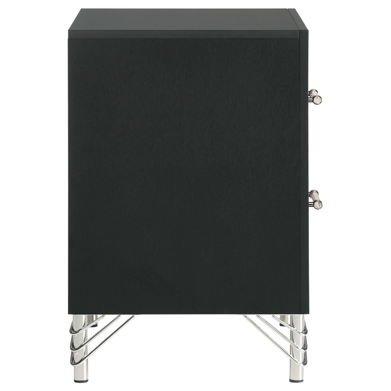 Lucia 2-drawer Nightstand Bedside Table Black - 224992