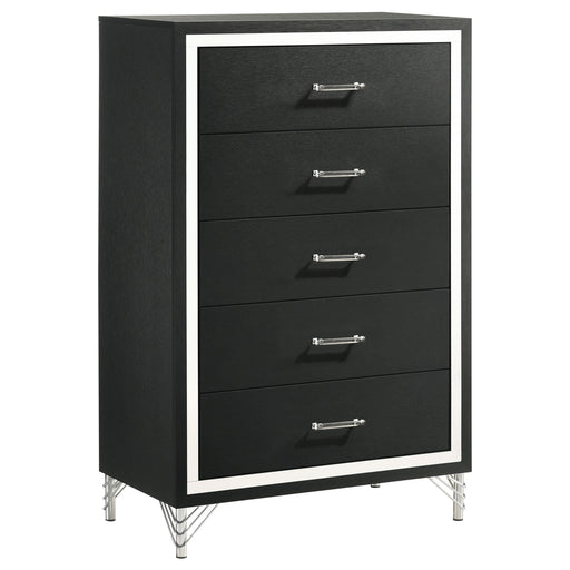 Lucia 5-drawer Bedroom Chest of Drawers Black - 224995