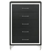 Lucia 5-drawer Bedroom Chest of Drawers Black - 224995