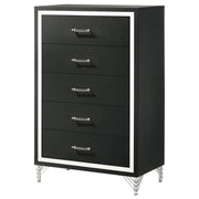 Lucia 5-drawer Bedroom Chest of Drawers Black - 224995