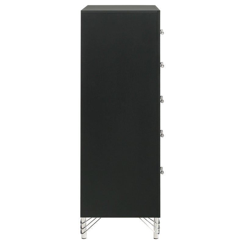 Lucia 5-drawer Bedroom Chest of Drawers Black - 224995