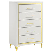 Lucia 5-drawer Bedroom Chest of Drawers White - 224735