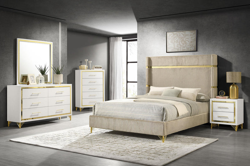 Lucia 5-drawer Bedroom Chest of Drawers White - 224735