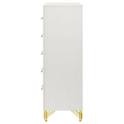 Lucia 5-drawer Bedroom Chest of Drawers White - 224735