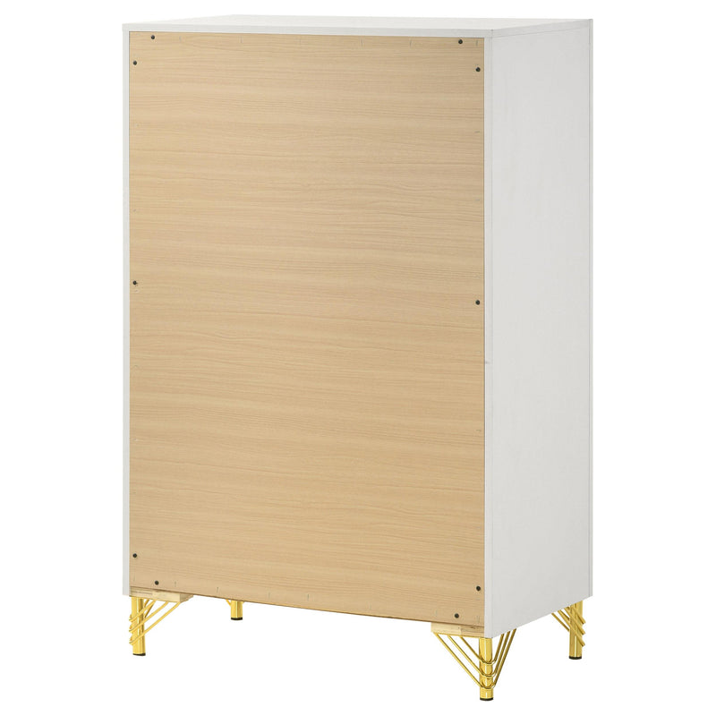 Lucia 5-drawer Bedroom Chest of Drawers White - 224735