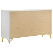 Lucia 5-piece Eastern King Bedroom Set Beige and White - 224731KE-S5
