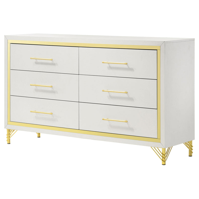 Lucia 6-drawer Dresser Cabinet White - 224733