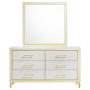 Lucia 6-drawer Dresser with Mirror White  - 224733M