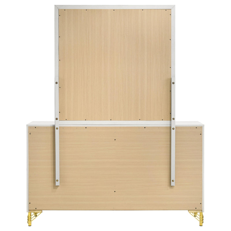 Lucia 6-drawer Dresser with Mirror White  - 224733M