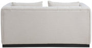 Lucia 67" Linen Textured Fabric Upholstered Loveseat in Beige - 655Beige-L