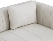 Lucia 67" Linen Textured Fabric Upholstered Loveseat in Beige - 655Beige-L