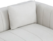 Lucia 67" Linen Textured Fabric Upholstered Loveseat in Cream - 655Cream-L