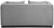 Lucia 67" Linen Textured Fabric Upholstered Loveseat in Grey - 655Grey-L