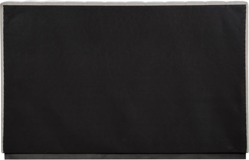 Lucia Linen Textured Fabric King Bed Beige - Gate FurnitureKing Bed