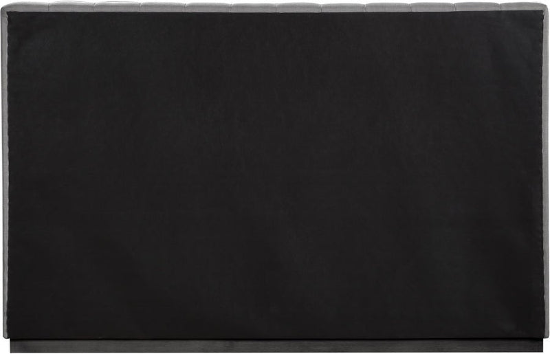 Lucia Linen Textured Fabric King Bed Grey - Gate FurnitureKing Bed