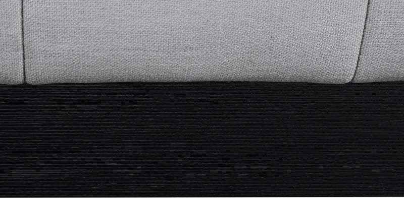 Lucia Linen Textured Fabric King Bed Grey - Gate FurnitureKing Bed