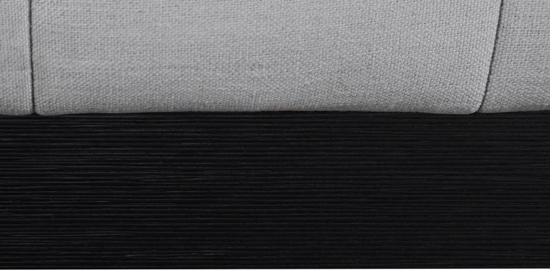 Lucia Linen Textured Fabric Queen Bed Grey - Gate FurnitureQueen Bed