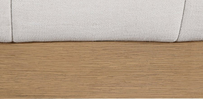 Lucia Linen Textured Fabric Twin Bed Cream - Gate FurnitureTwin Bed