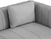 Lucia Linen Textured Fabric Upholstered Living Room Chair in Grey - 655Grey-C