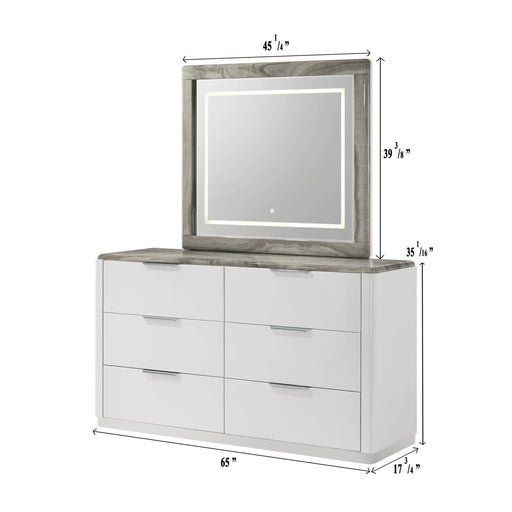 Lucia - Mirror with Faux Marble Frame - B242-M