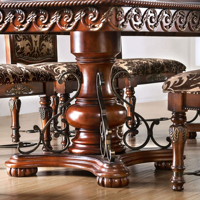 Lucie Brown Cherry Dining Table - CM3788T-TABLE