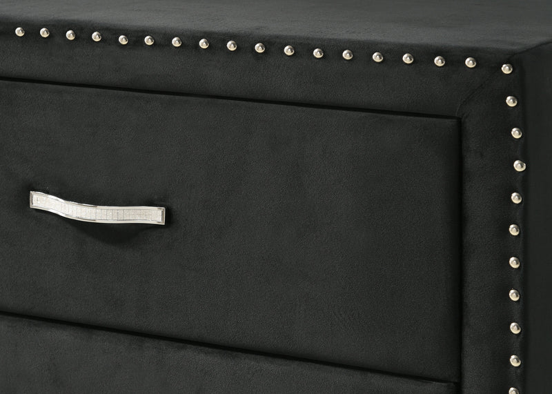 Lucinda Black Upholstered Wingback Panel Bedroom Set - Gate FurnitureBedroom Set