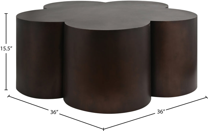 Lucky Iron Coffee Table in Brown - 99099Brown-CT